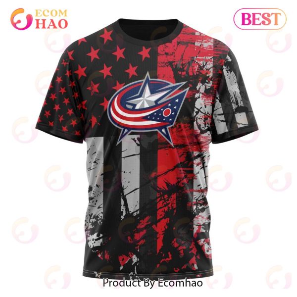 Columbus Blue Jackets Specialized Jersey For America 3D Hoodie