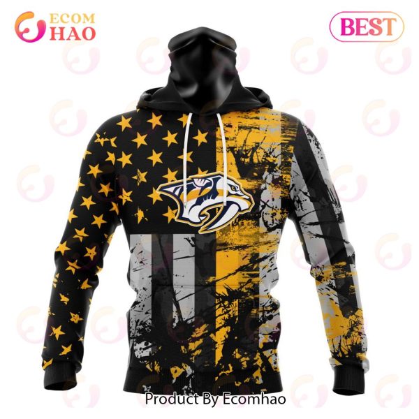 Nashville Predators Specialized Jersey For America 3D Hoodie