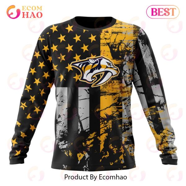 Nashville Predators Specialized Jersey For America 3D Hoodie