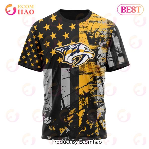Nashville Predators Specialized Jersey For America 3D Hoodie