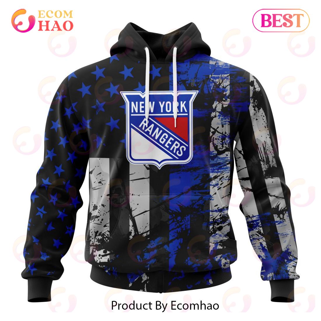 New York Rangers Specialized Jersey For America 3D Hoodie