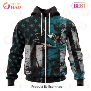 San Jose Sharks Specialized Jersey For America 3D Hoodie