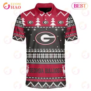 Georgia Bulldogs Custom Your Name & Number Polo Ugly Christmas Style