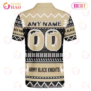 Army Black Knights Custom Your Name & Number Polo Ugly Christmas Style