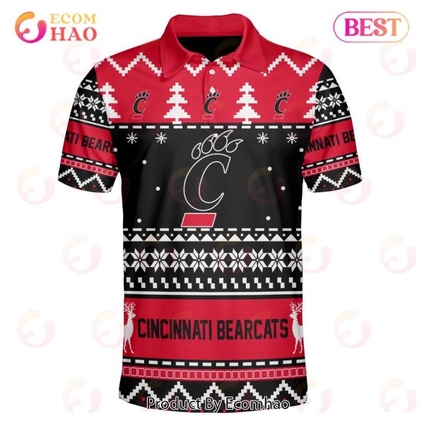 Cincinnati Bearcats Custom Your Name & Number Polo Ugly Christmas Style