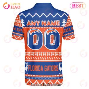 Florida Gators Custom Your Name & Number Polo Ugly Christmas Style
