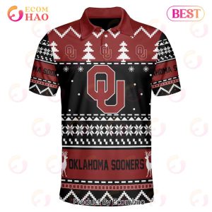 Oklahoma Sooners Custom Your Name & Number Polo Ugly Christmas Style