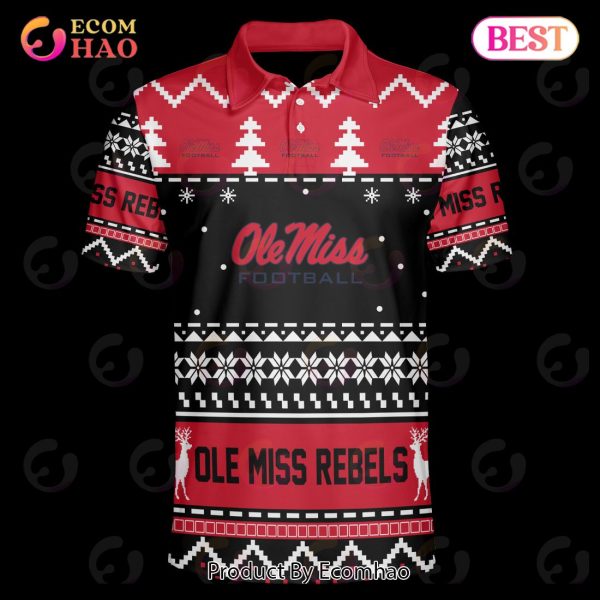 Ole Miss Custom Your Name & Number Polo Ugly Christmas Style