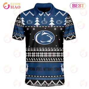 Penn State Nittany Lions Custom Your Name & Number Polo Ugly Christmas Style