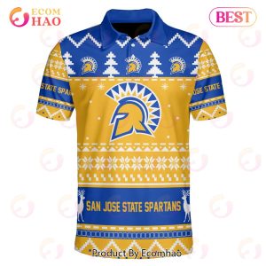 San Jose State Spartans Custom Your Name & Number Polo Ugly Christmas Style