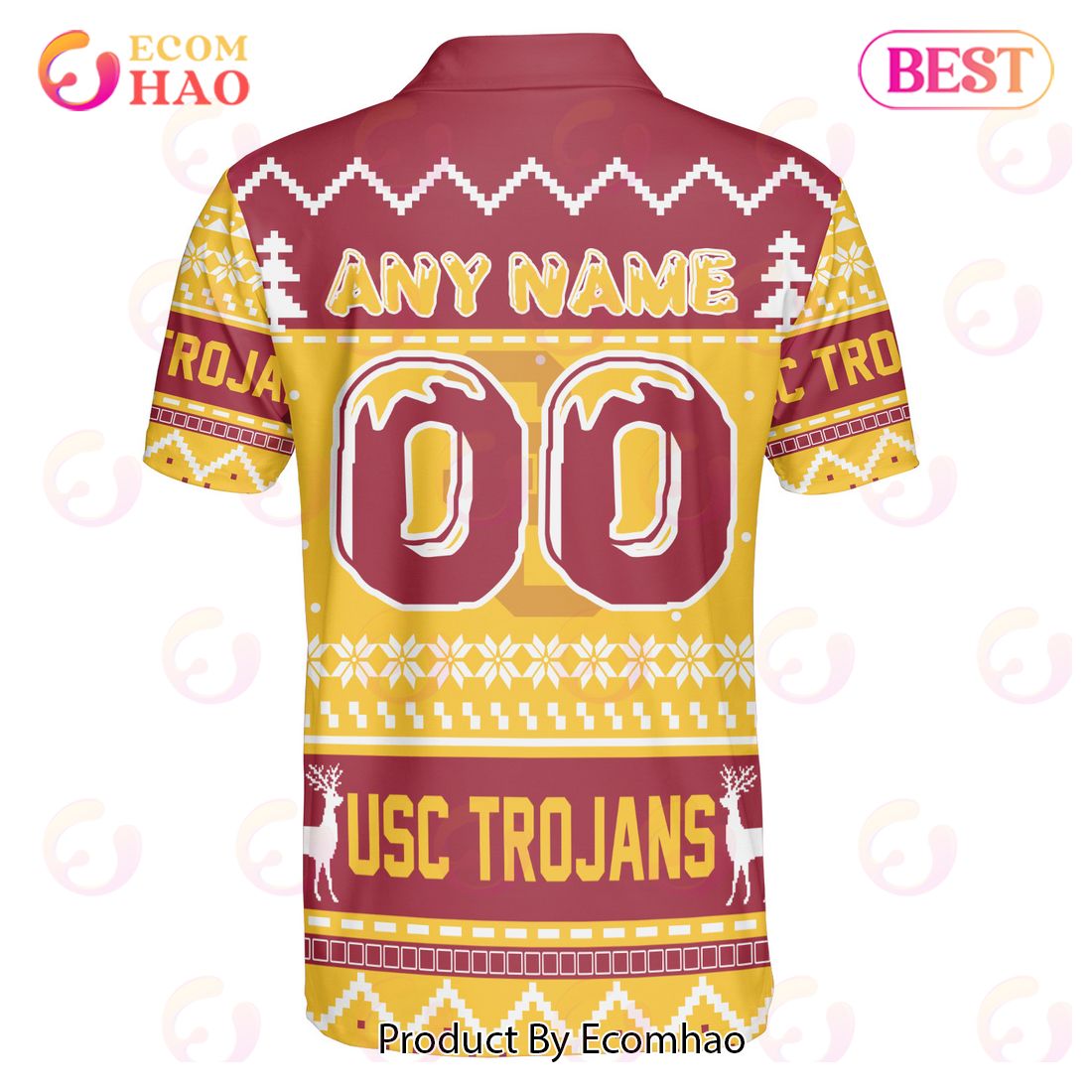 Number Polo Ugly Christmas Style 