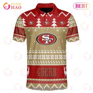 49ers Custom Your Name & Number Ugly Christmas Polo