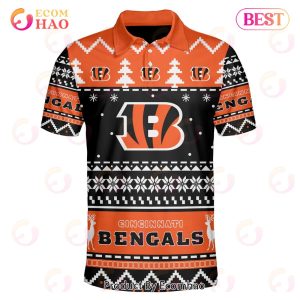 Bengals Custom Your Name & Number Ugly Christmas Polo