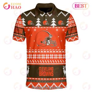 Browns Custom Your Name & Number Ugly Christmas Polo