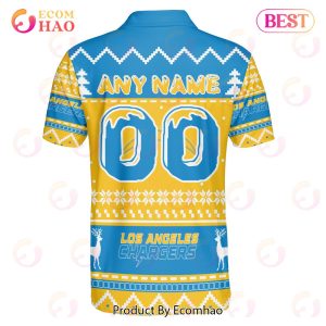 Chargers Custom Your Name & Number Ugly Christmas Polo