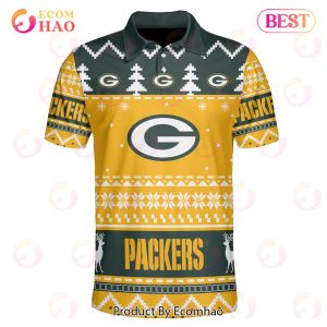 Packers Custom Your Name & Number Ugly Christmas Polo Packers Custom Your Name & Number Ugly Christmas Polo