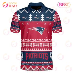 Patriots Custom Your Name & Number Ugly Christmas Polo