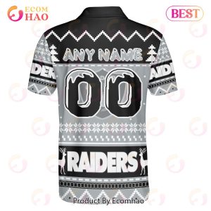 Raiders Custom Your Name & Number Ugly Christmas Polo Raiders Custom Your Name & Number Ugly Christmas Polo