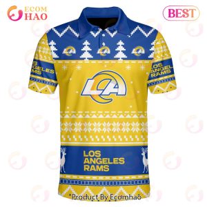 Rams Custom Your Name & Number Ugly Christmas Polo Rams Custom Your Name & Number Ugly Christmas Polo