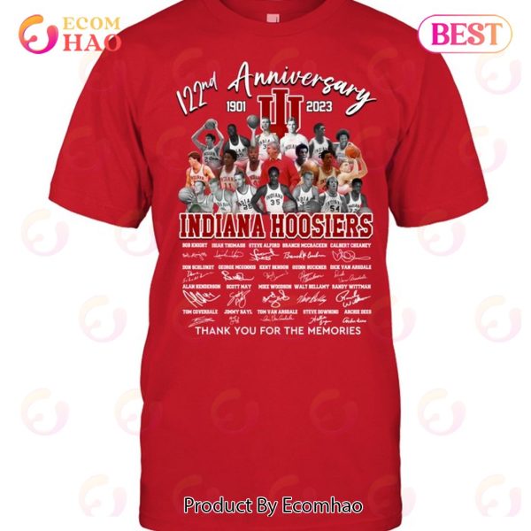 122nd Anniversary 1901 – 2023 Indiana Hoosiers Thank You For The Memories T-Shirt