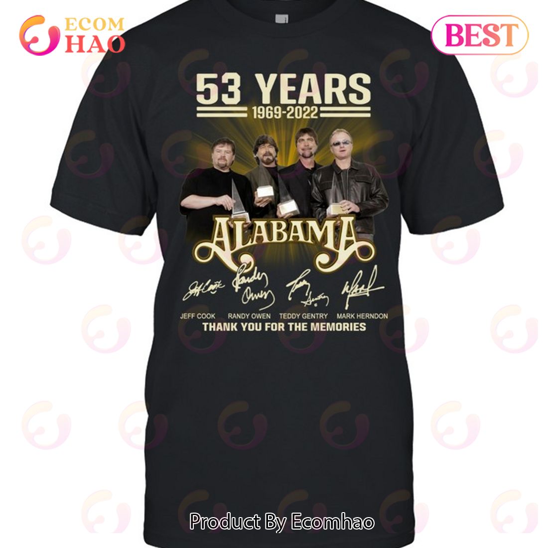 53 Years 1969 – 2022 Alabama Thank You For The Memories T-Shirt