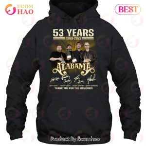 53 Years 1969 – 2022 Alabama Thank You For The Memories T-Shirt