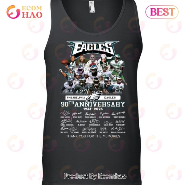 Philadelphia Eagles 90th Anniversary 1933 – 2023 Thank You For The Memories T-Shirt