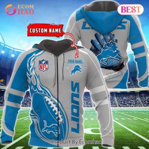 Detroit Lions Custom Name Hoodie, Baseball Jacket, T-Shirt, Zipper, Sweatshirt