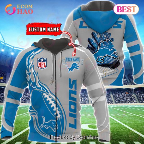 Detroit Lions Custom Name Hoodie, Baseball Jacket, T-Shirt, Zipper, Sweatshirt
