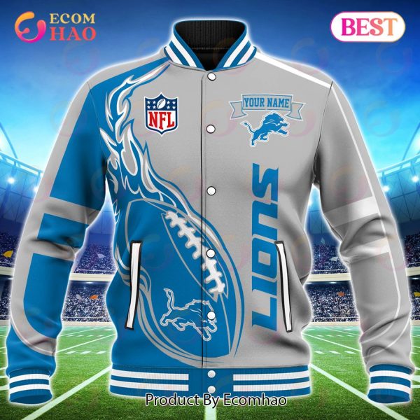 Detroit Lions Custom Name Hoodie, Baseball Jacket, T-Shirt, Zipper, Sweatshirt