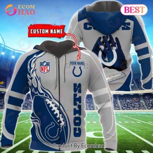 Indianapolis Colts Custom Name Hoodie, Baseball Jacket, T-Shirt, Zipper, Sweatshirt