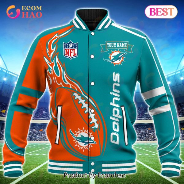 Miami Dolphins Custom Name Hoodie, Baseball Jacket, T-Shirt, Zipper, Sweatshirt