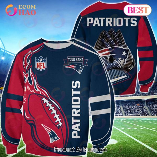 New England Patriots Custom Name Hoodie, Baseball Jacket, T-Shirt, Zipper, Sweatshirt