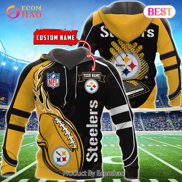 Pittsburgh Steelers Custom Name Hoodie, Baseball Jacket, T-Shirt, Zipper, Sweatshirt