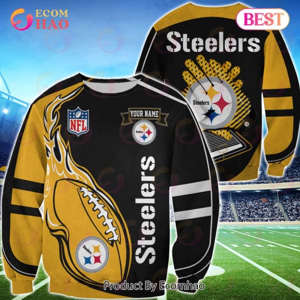 Pittsburgh Steelers Custom Name Hoodie, Baseball Jacket, T-Shirt, Zipper, Sweatshirt
