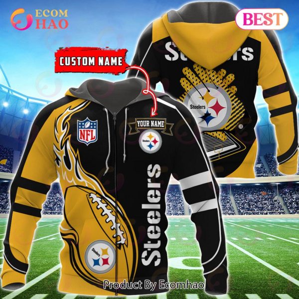 Pittsburgh Steelers Custom Name Hoodie, Baseball Jacket, T-Shirt, Zipper, Sweatshirt