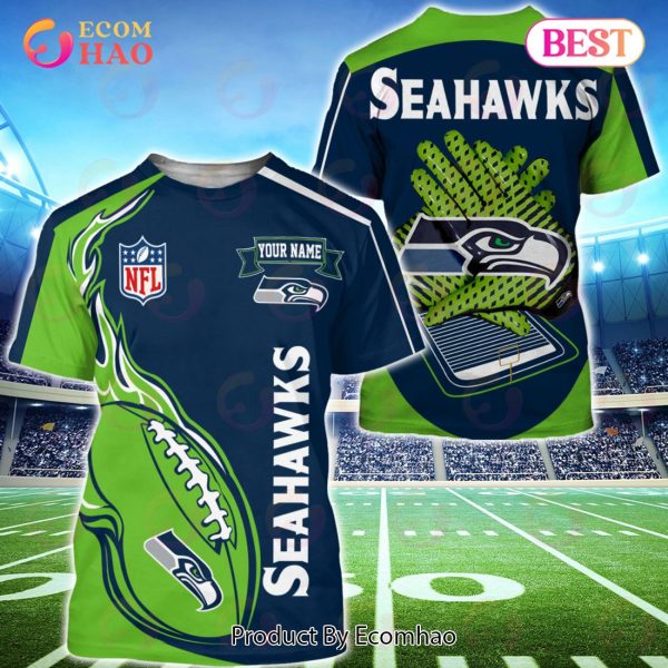 Seattle Seahawks Custom Name Hoodie, Baseball Jacket, T-Shirt, Zipper, Sweatshirt