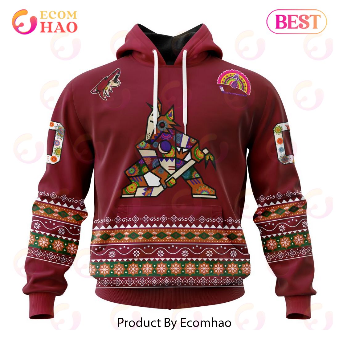 NHL Arizona Coyotes Specialized Jersey Hockey For All Diwali Festival 3D Hoodie