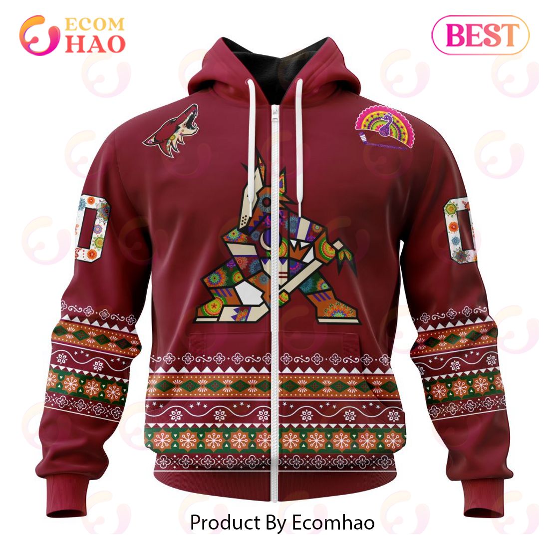 NHL Arizona Coyotes Specialized Jersey Hockey For All Diwali Festival 3D Hoodie