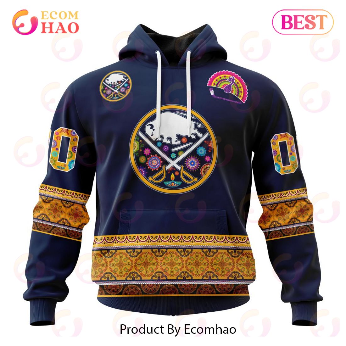 NHL Buffalo Sabres Specialized Jersey Hockey For All Diwali Festival 3D Hoodie