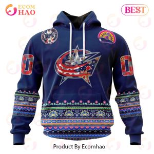 NHL Columbus Blue Jackets Specialized Jersey Hockey For All Diwali Festival 3D Hoodie