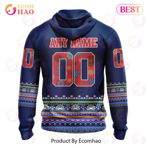 NHL Columbus Blue Jackets Specialized Jersey Hockey For All Diwali Festival 3D Hoodie