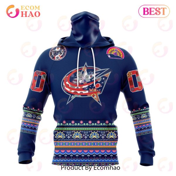 NHL Columbus Blue Jackets Specialized Jersey Hockey For All Diwali Festival 3D Hoodie