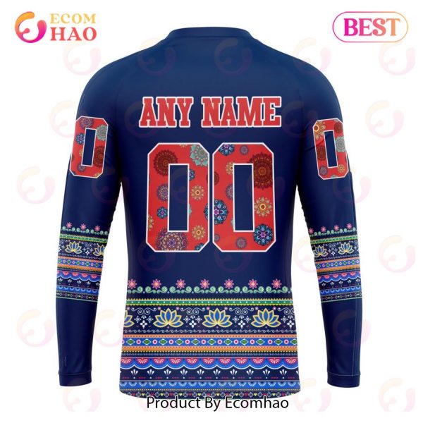 NHL Columbus Blue Jackets Specialized Jersey Hockey For All Diwali Festival 3D Hoodie