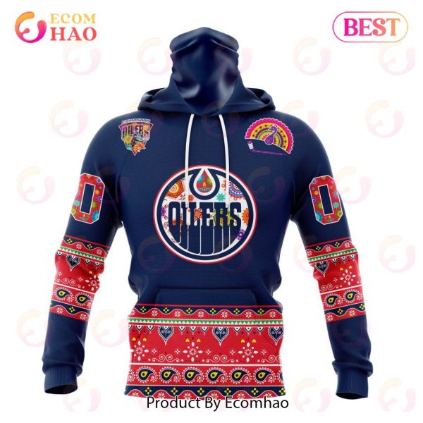 NHL Edmonton Oilers Specialized Jersey Hockey For All Diwali Festival 3D Hoodie