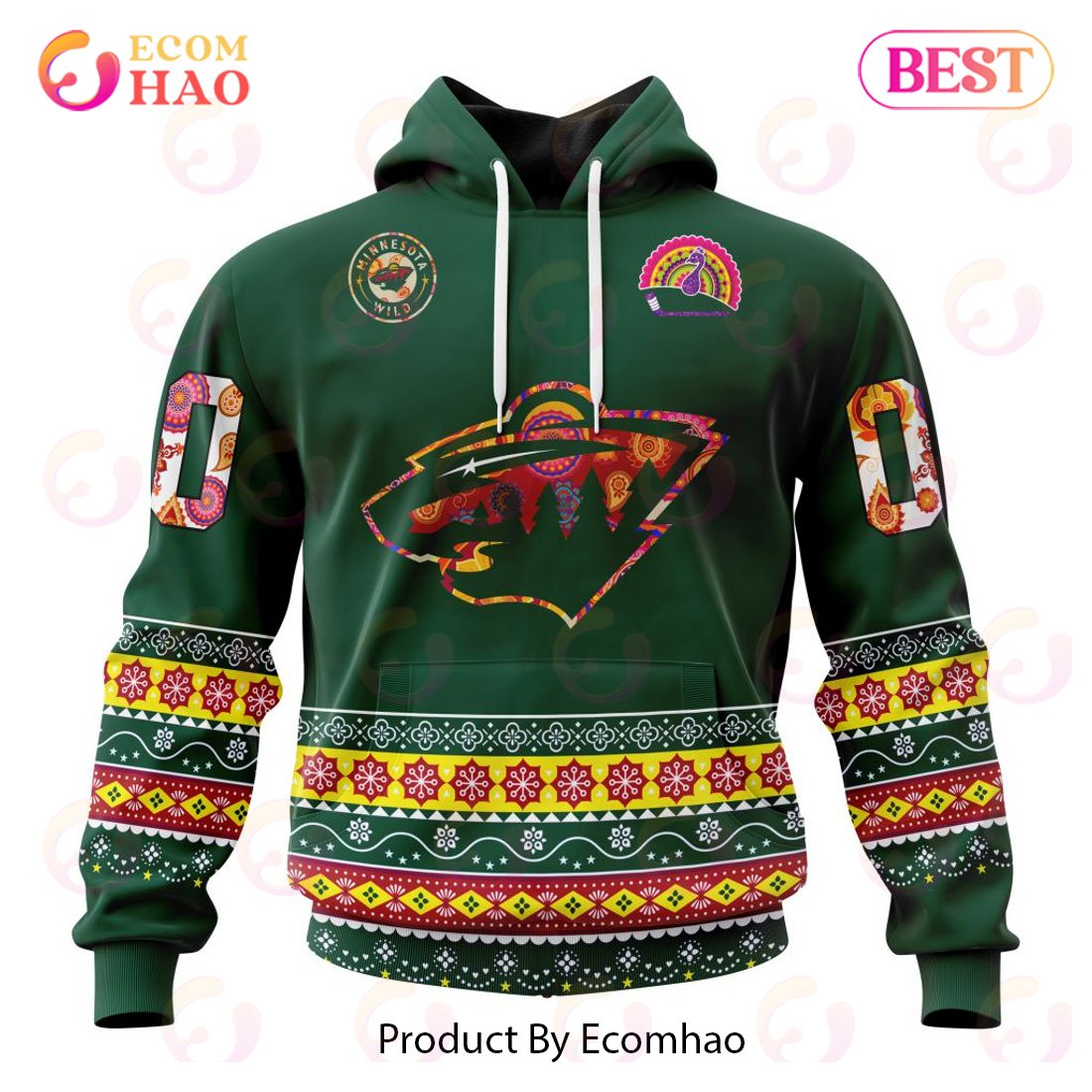 NHL Minnesota Wild Specialized Jersey Hockey For All Diwali Festival 3D Hoodie