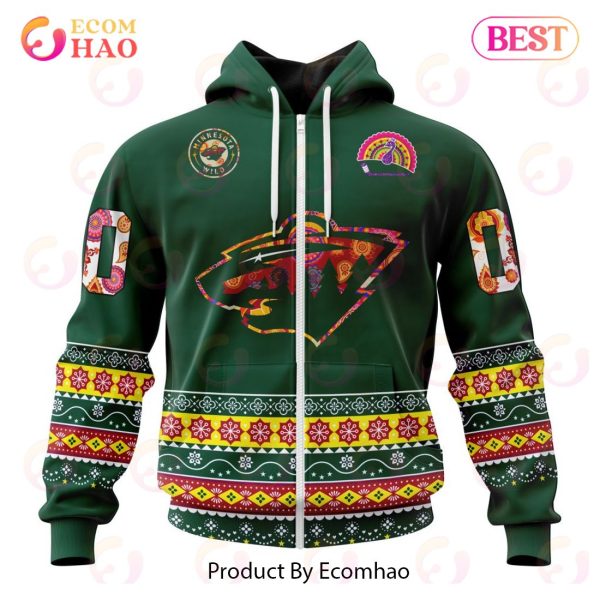 NHL Minnesota Wild Specialized Jersey Hockey For All Diwali Festival 3D Hoodie