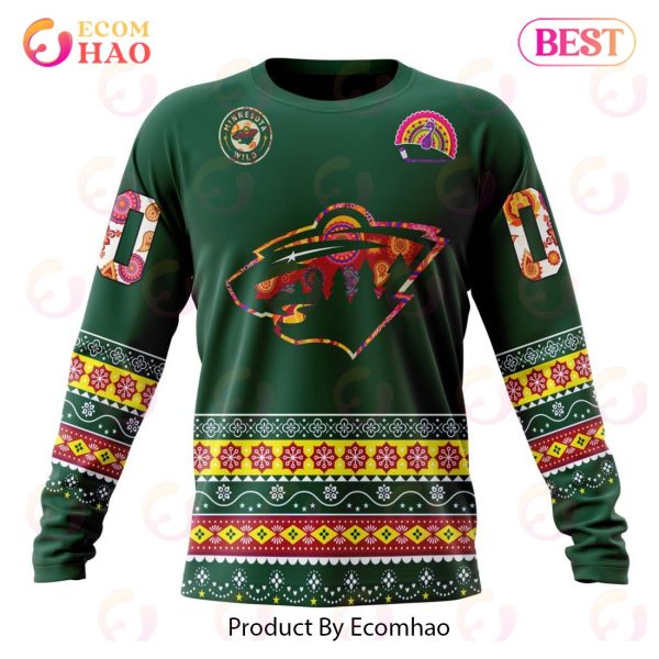 NHL Minnesota Wild Specialized Jersey Hockey For All Diwali Festival 3D Hoodie