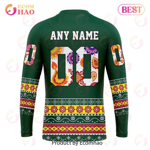 NHL Minnesota Wild Specialized Jersey Hockey For All Diwali Festival 3D Hoodie
