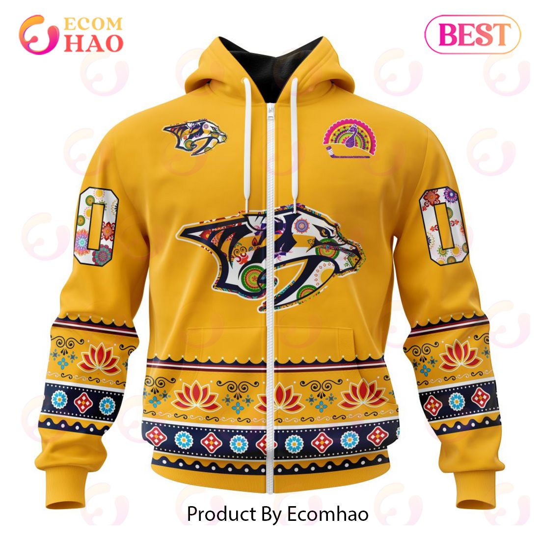 NHL Nashville Predators Specialized Jersey Hockey For All Diwali Festival 3D Hoodie